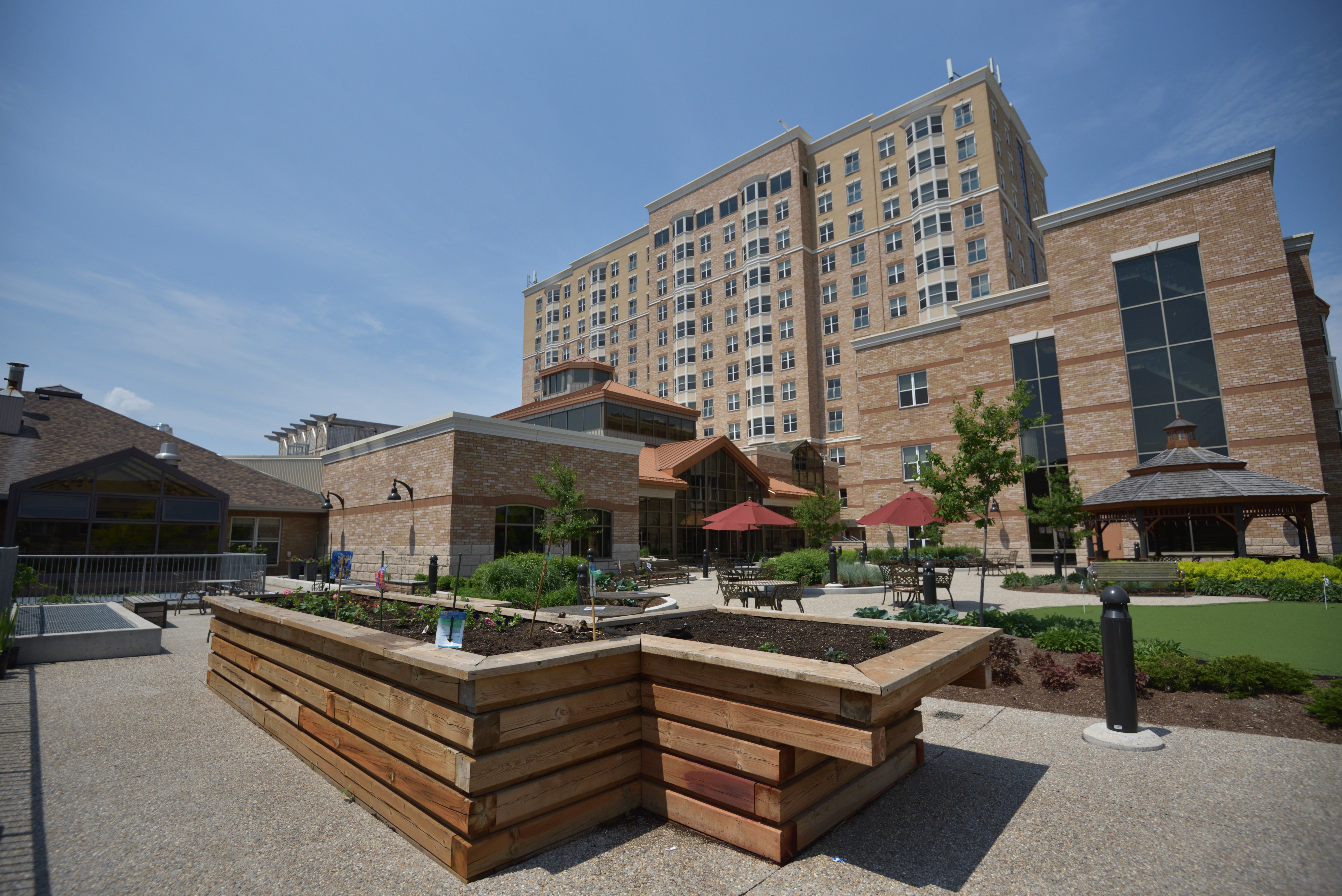 Outdoors at The Village of Erin Meadows retirement and long-term care in Mississauga