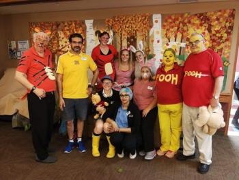 The Matthews neighbourhood at University Gates went for a Winnie-the-Pooh theme on Halloween Day.  